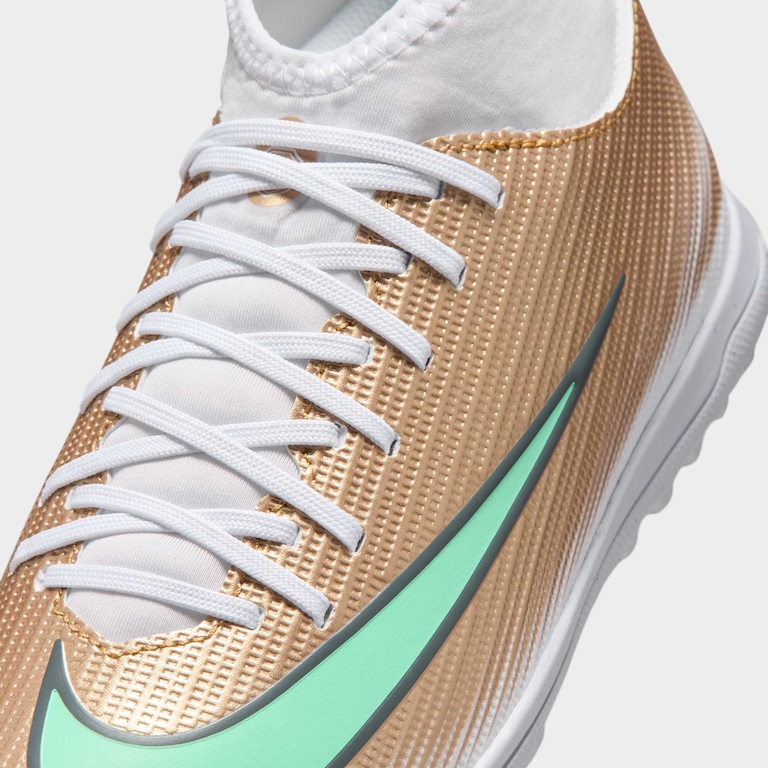 Chuteira Society Kylian Mbappé Nike Mercurial Superfly 11 Club Infantil - Foto 7