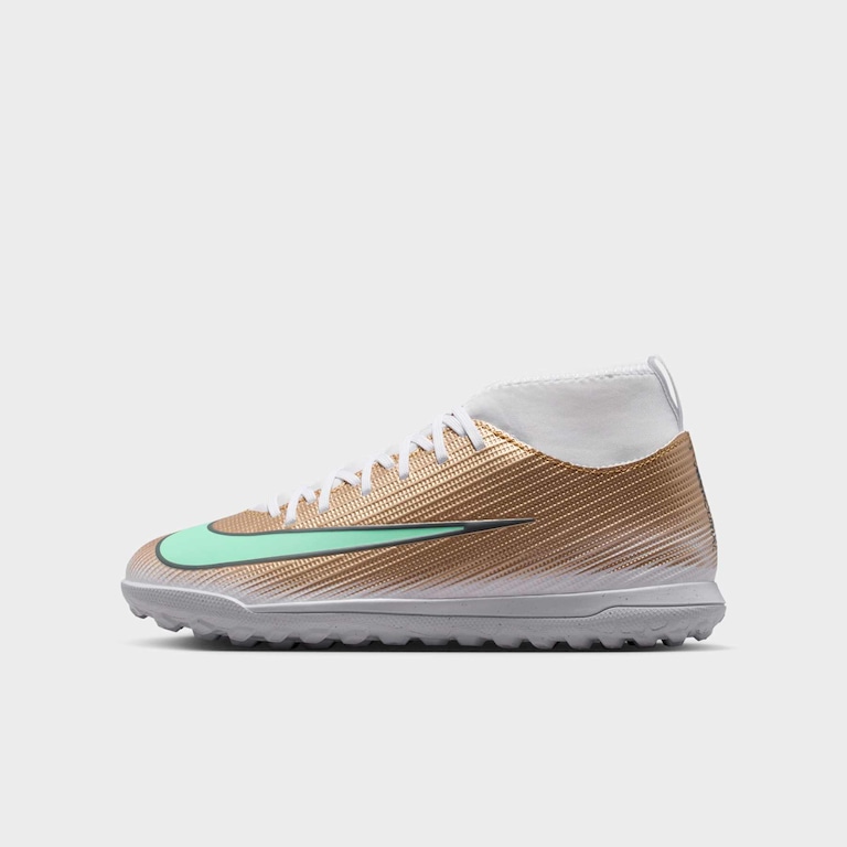Chuteira Society Kylian Mbappé Nike Mercurial Superfly 11 Club Infantil - Foto 1