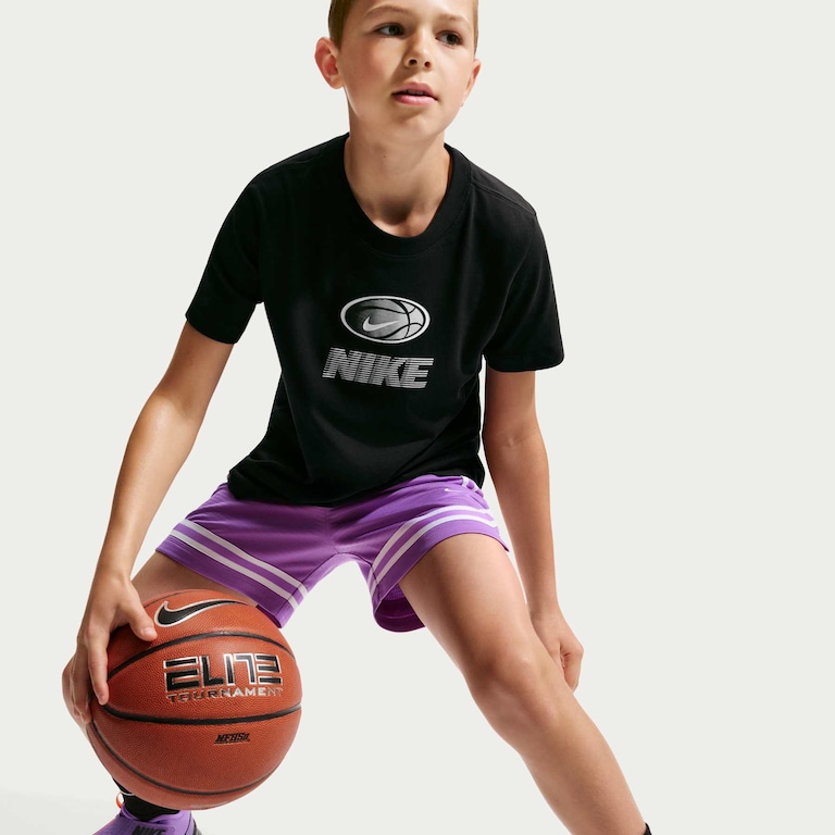 Camiseta Nike Dri-FIT Basketball Novelty Infantil - Foto 3