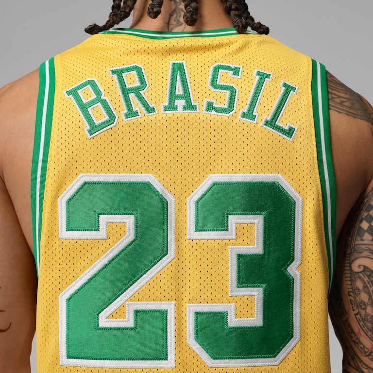 Regata Brasil Jordan Essentials Mesh Masculina - Foto 5