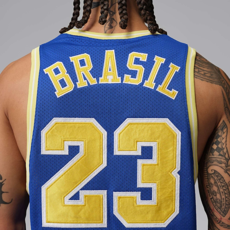 Regata Brasil Jordan Essentials Mesh Masculina - Foto 5