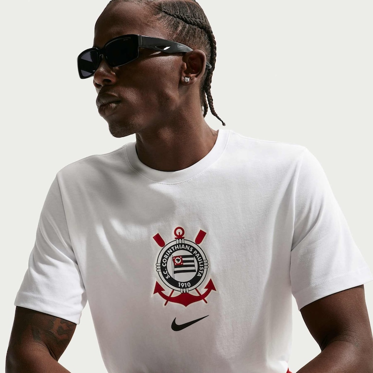 Camiseta Corinthians Nike Crest Masculina - Foto 1