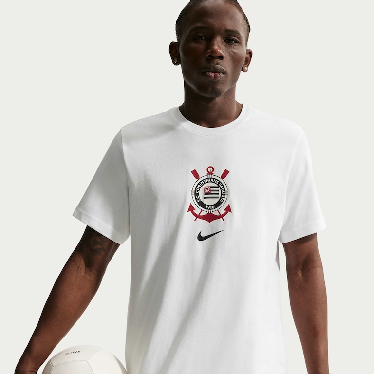 Camiseta Corinthians Nike Crest Masculina - Foto 3