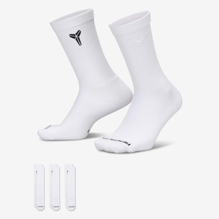 Meia Nike Everyday Elevated Crew Kobe (3 Pares) Unissex - Foto 1