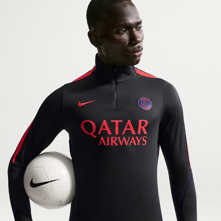 Camisa Paris Saint-Germain Nike Strike Drill Masculina - Foto 1