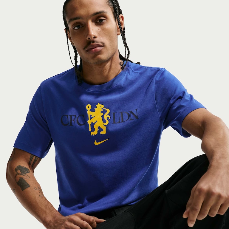 Camiseta Chelsea Nike Crest Masculina - Foto 3
