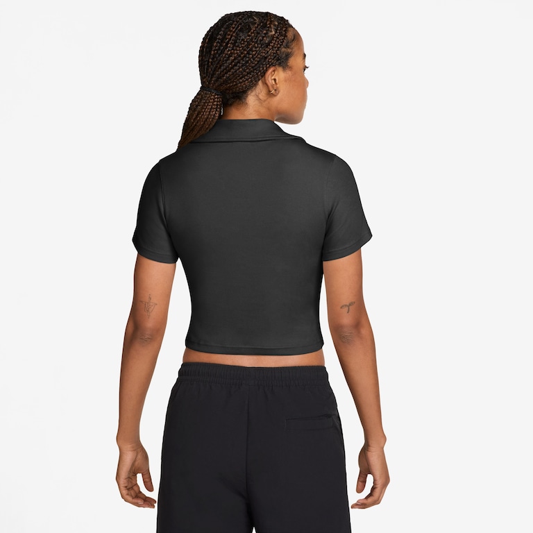 Camisa Polo Cropped Nike Sportswear Essential Feminina - Foto 3
