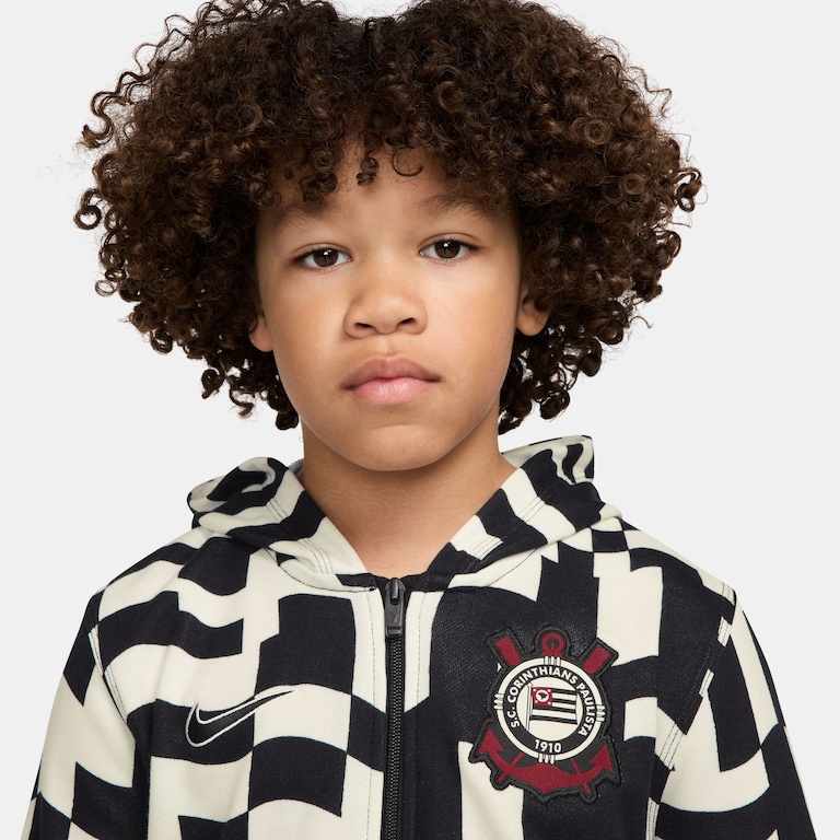 Jaqueta Corinthians Nike Sportswear Club Fleece Infantil - Foto 1
