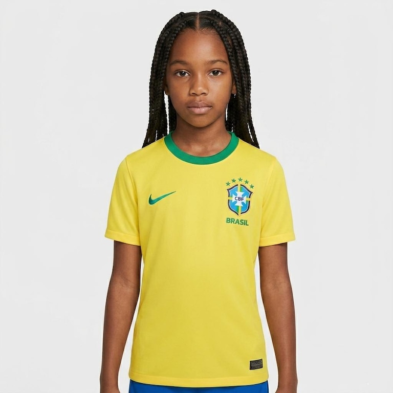 Camisa Brasil Nike I 2026/27 Fã Infantil - Foto 5