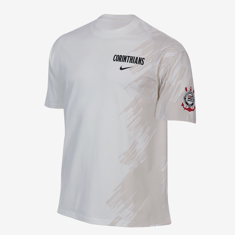 Camiseta Corinthians Nike Wordmark Masculina - Foto 1