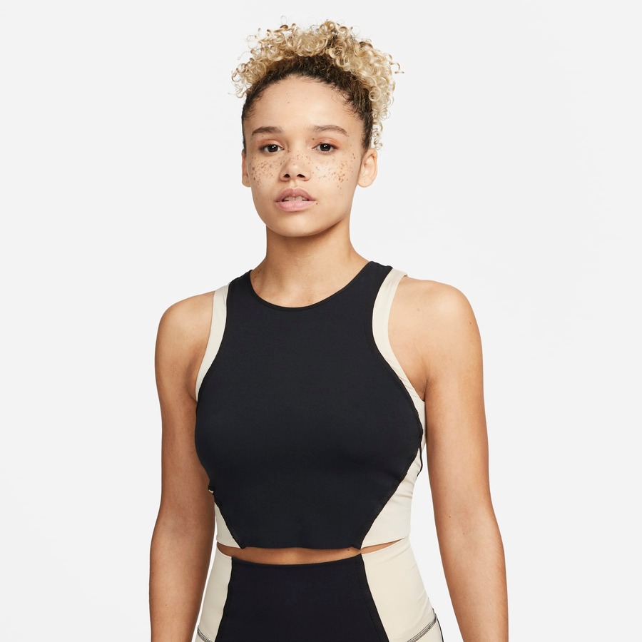 Regata Nike Dri-FIT One Luxe Feminina - Preto+Branco