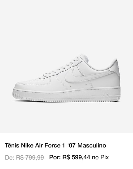 P2 - Tênis Nike Air Force 1 "07 Masculino - Desktop