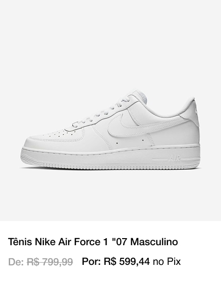 P2 - Tênis Nike Air Force 1 "07 Masculino - Desktop