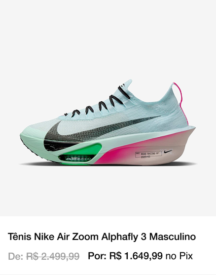 P2 - Tênis Nike Air Zoom Alphafly 3 Masculino - Desktop