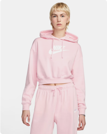 Blusão Nike Sportswear Club Fleece Crop Feminino