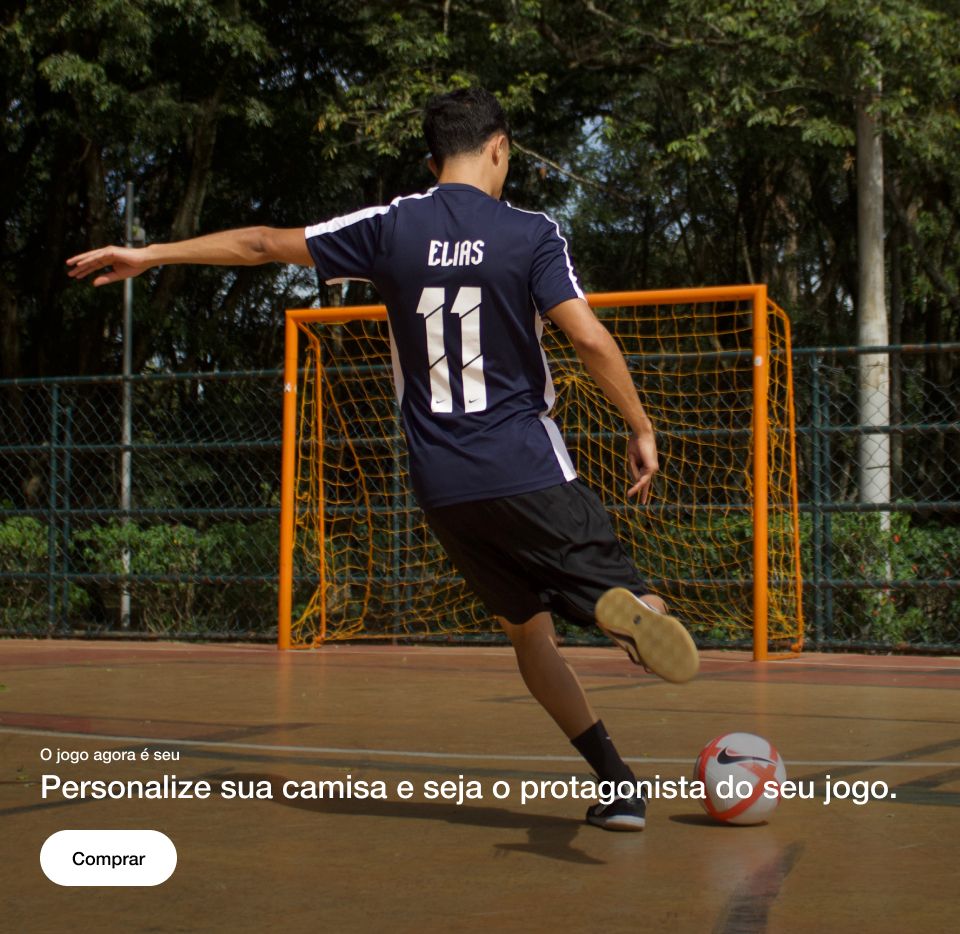 O Jogo Agora é Seu. Personalize a sua camisa e seja o protagonista do seu jogo. Comprar