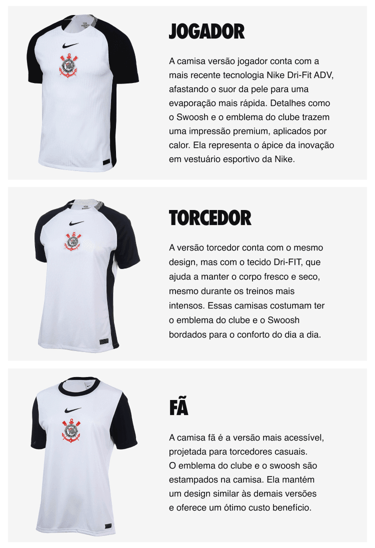 Camisa Corinthians Nike 2025/26