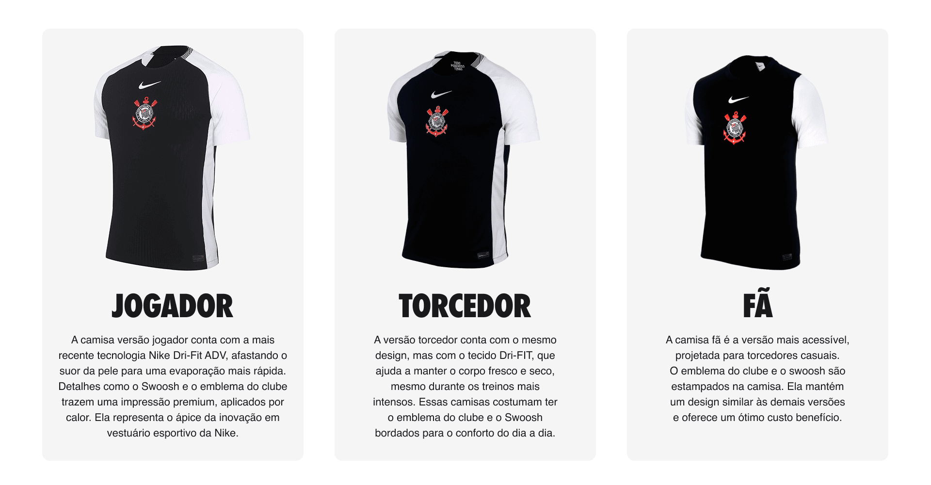 Camisa Corinthians Nike 2025/26