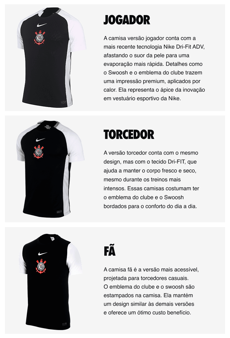 Camisa Corinthians Nike 2025/26